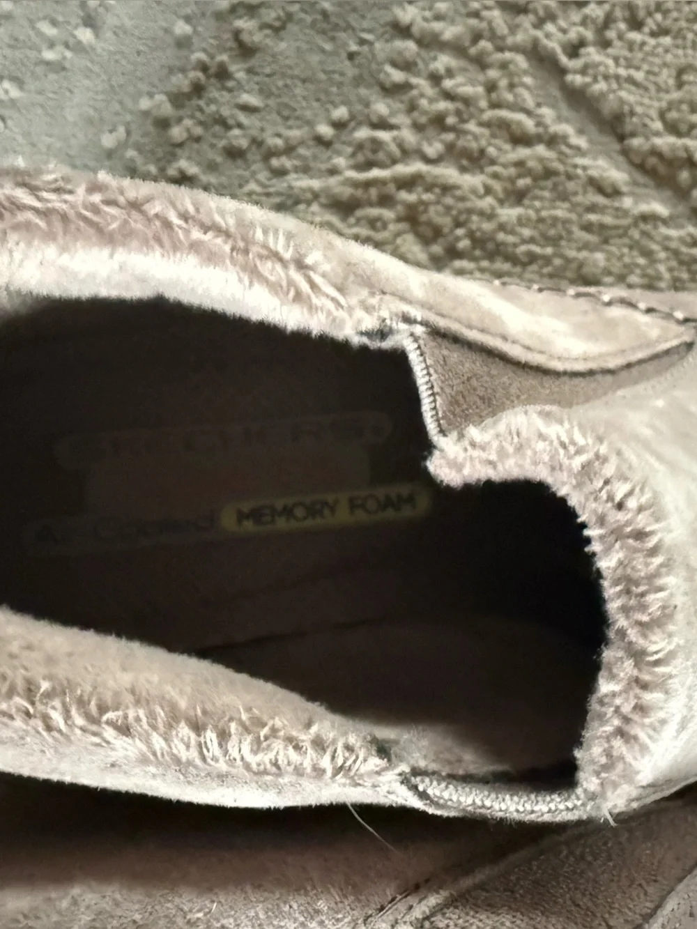 Skechers Bikers Navajo Slip On Sneakers gray leather short boot 49403 7.5